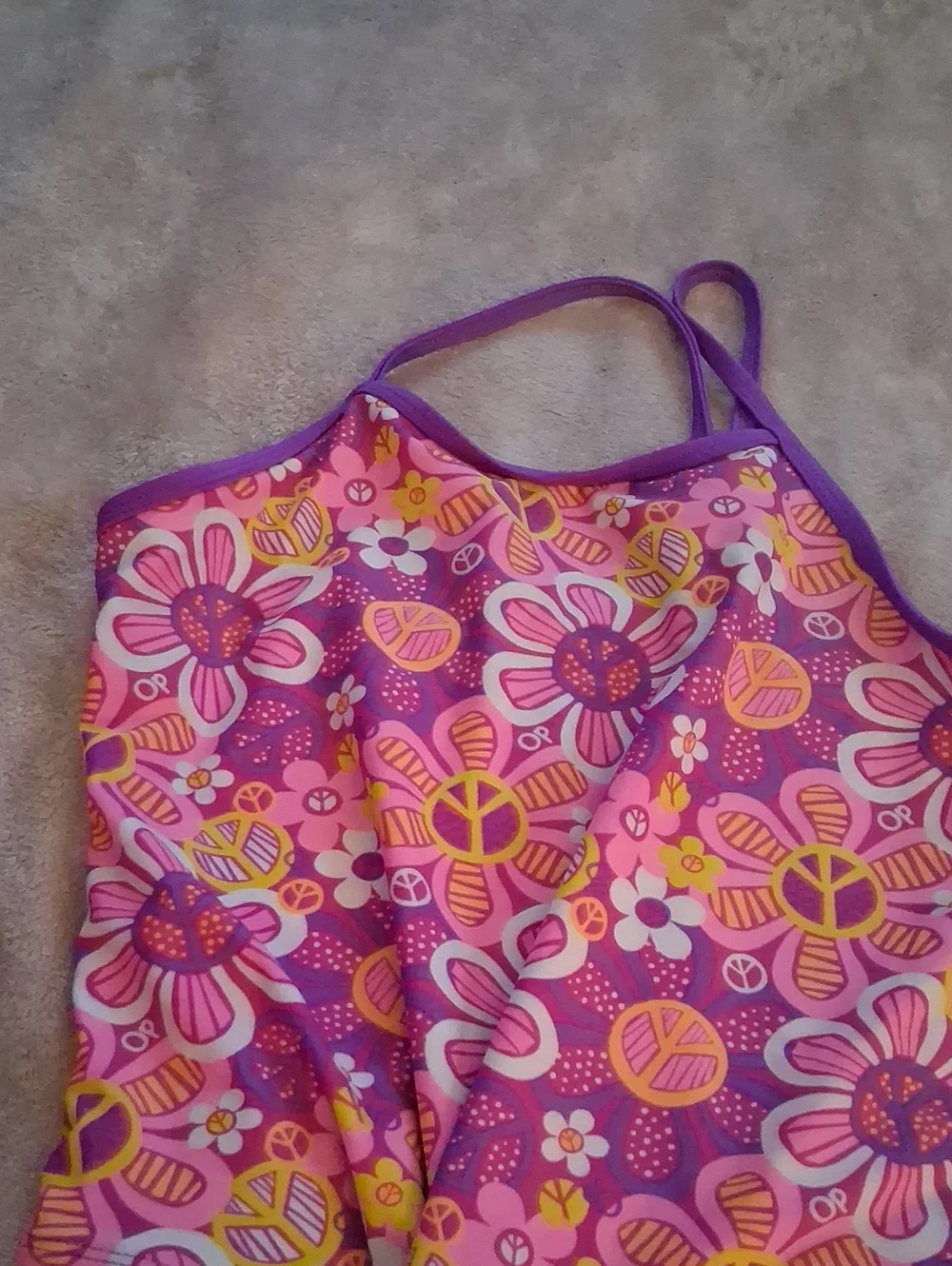 OP Kids One-Piece Swimsuit - Purple, Pink, Yellow